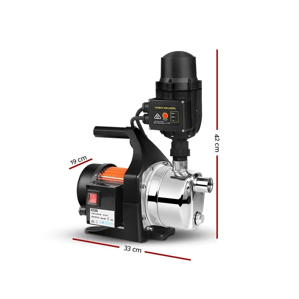 Garden Pump with Controller 800W Max 3,240L/H 40m Head for Rain Tank & Irrigation Black - Image 3