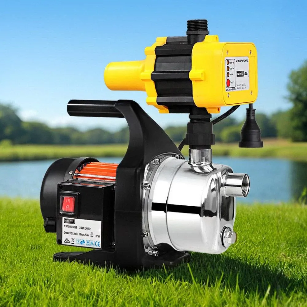 Garden Water Pump 800W Max High Pressure with Auto Controller 3,240L/H 40m Head Yellow - Image 2