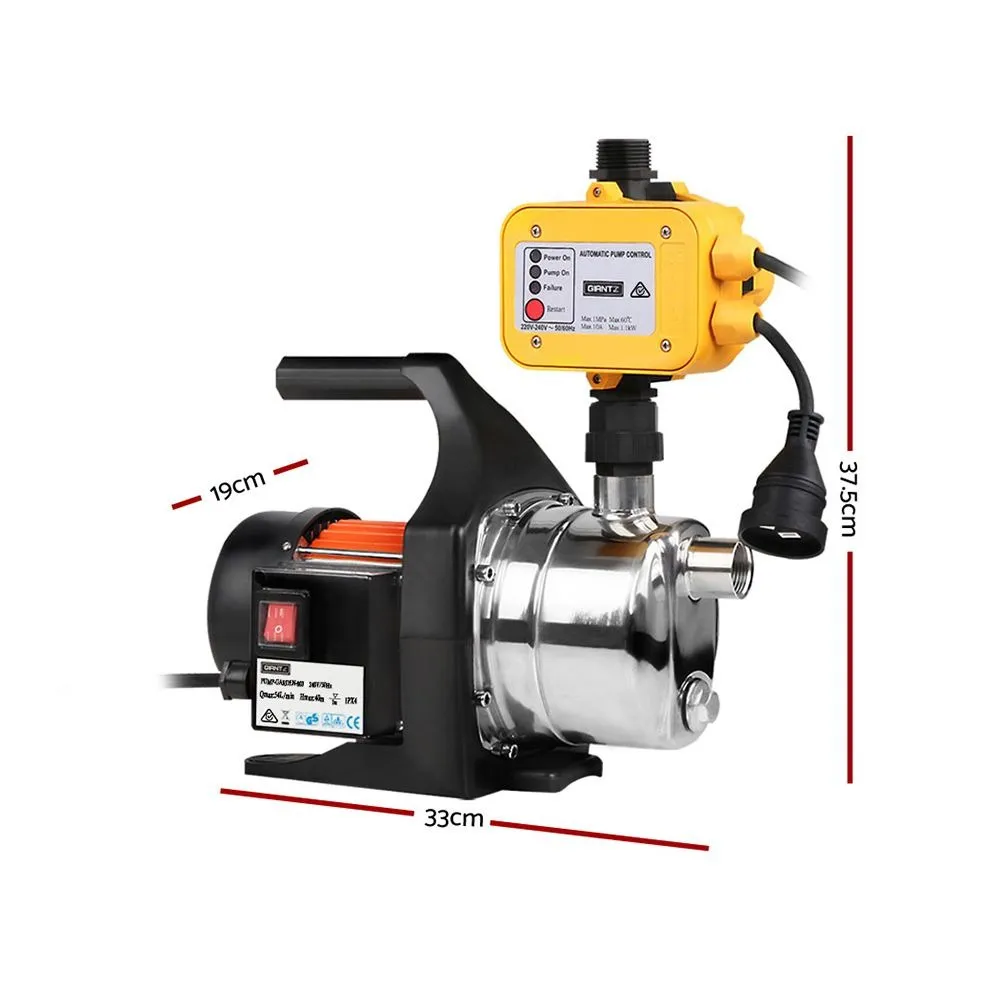 Garden Water Pump 800W Max High Pressure with Auto Controller 3,240L/H 40m Head Yellow - Image 3