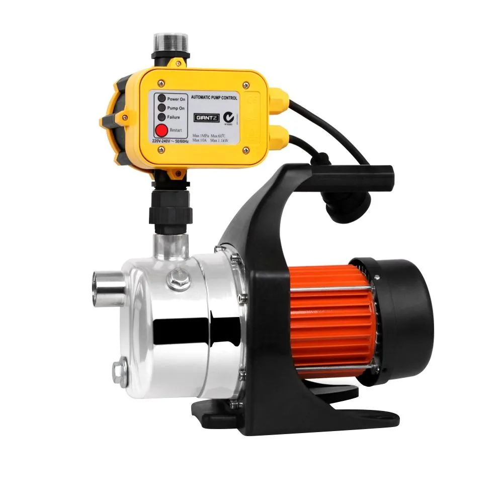 Garden Water Pump 800W Max High Pressure with Auto Controller 3,240L/H 40m Head Yellow - Image 4