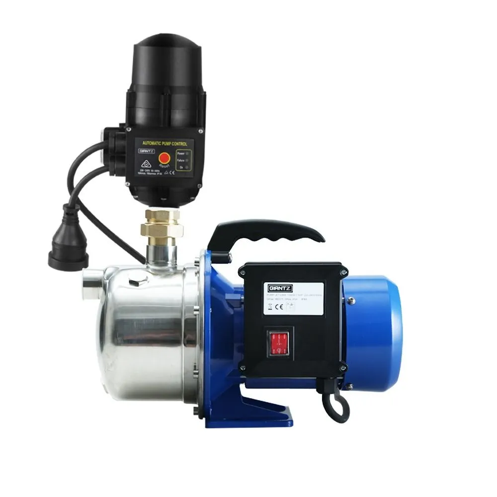 Stainless Steel Jet Pump 1100W High Pressure Garden Water Pump with Auto Controller 4,600L/H 45m Head Black - Image 4