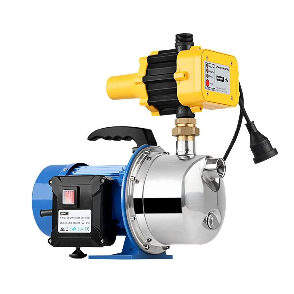 Stainless steel jet pump with automatic pressure controller