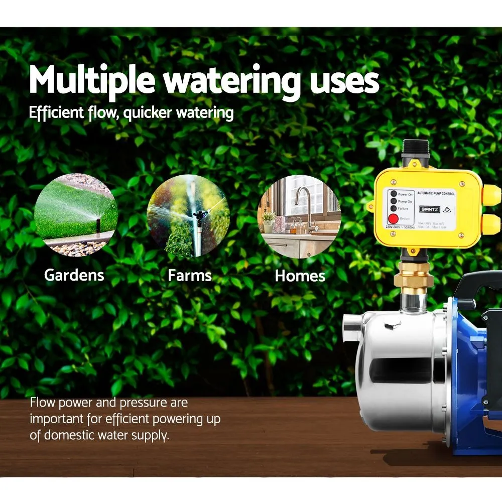 Stainless Steel Jet Pump 1100W High Pressure Garden Water Pump with Auto Controller 4,600L/H 45m Head Yellow - Image 5