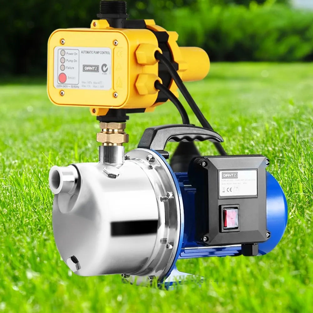 Stainless Steel Jet Pump 1100W High Pressure Garden Water Pump with Auto Controller 4,600L/H 45m Head Yellow - Image 8