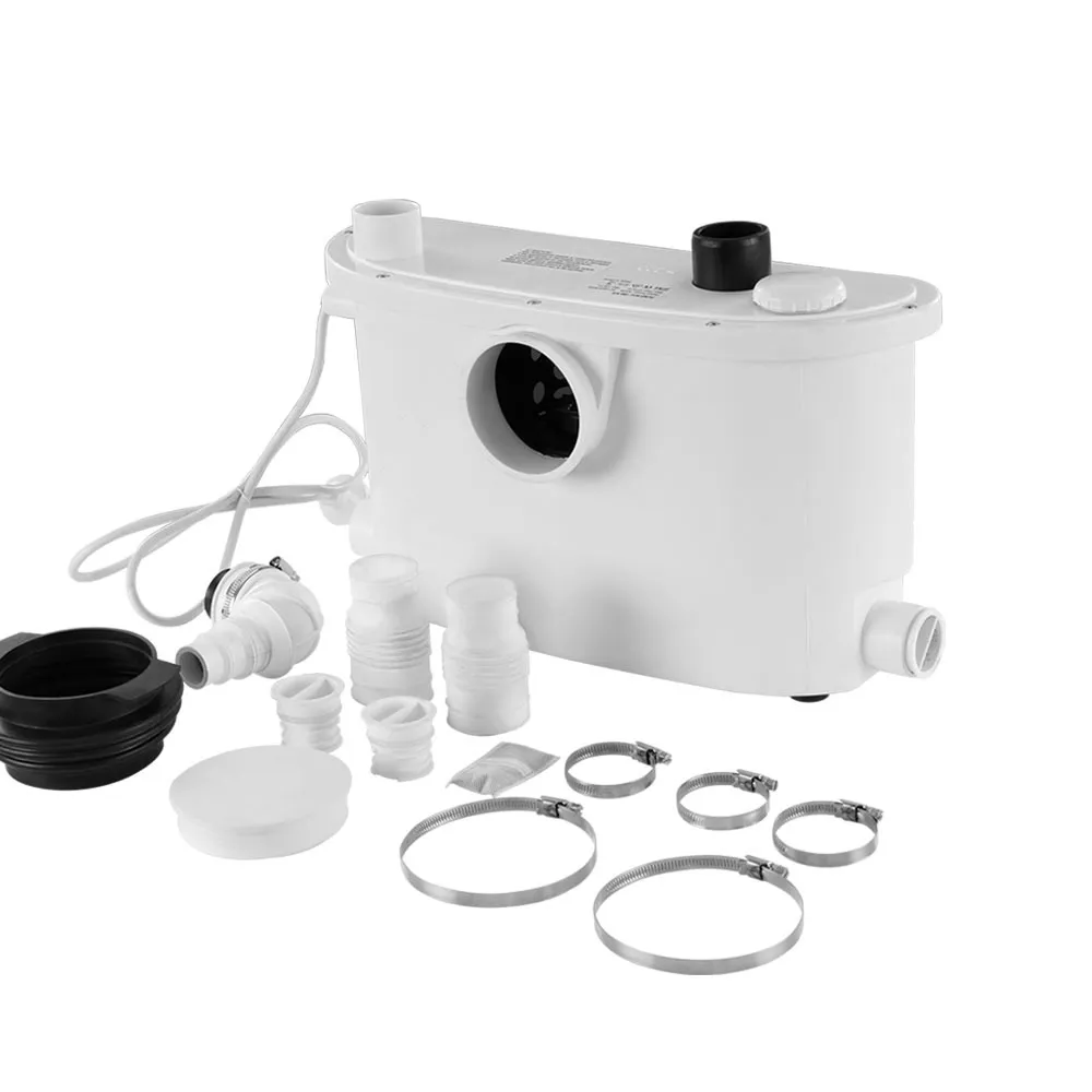400W macerator pump with four inlets, hose clamps and blanking caps