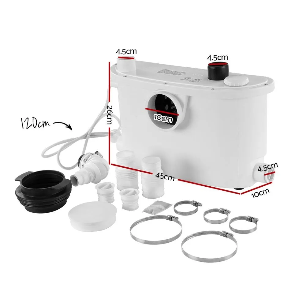 400W Macerator Pump Automatic Toilet Sewerage Solid Waste Grey Water Disposal 16,200L/H 7m Head - Image 2