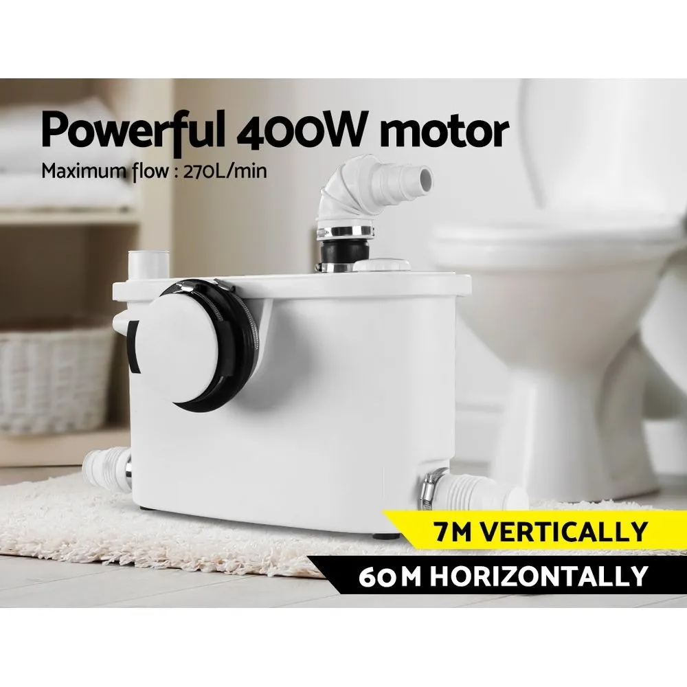 400W Macerator Pump Automatic Toilet Sewerage Solid Waste Grey Water Disposal 16,200L/H 7m Head - Image 4