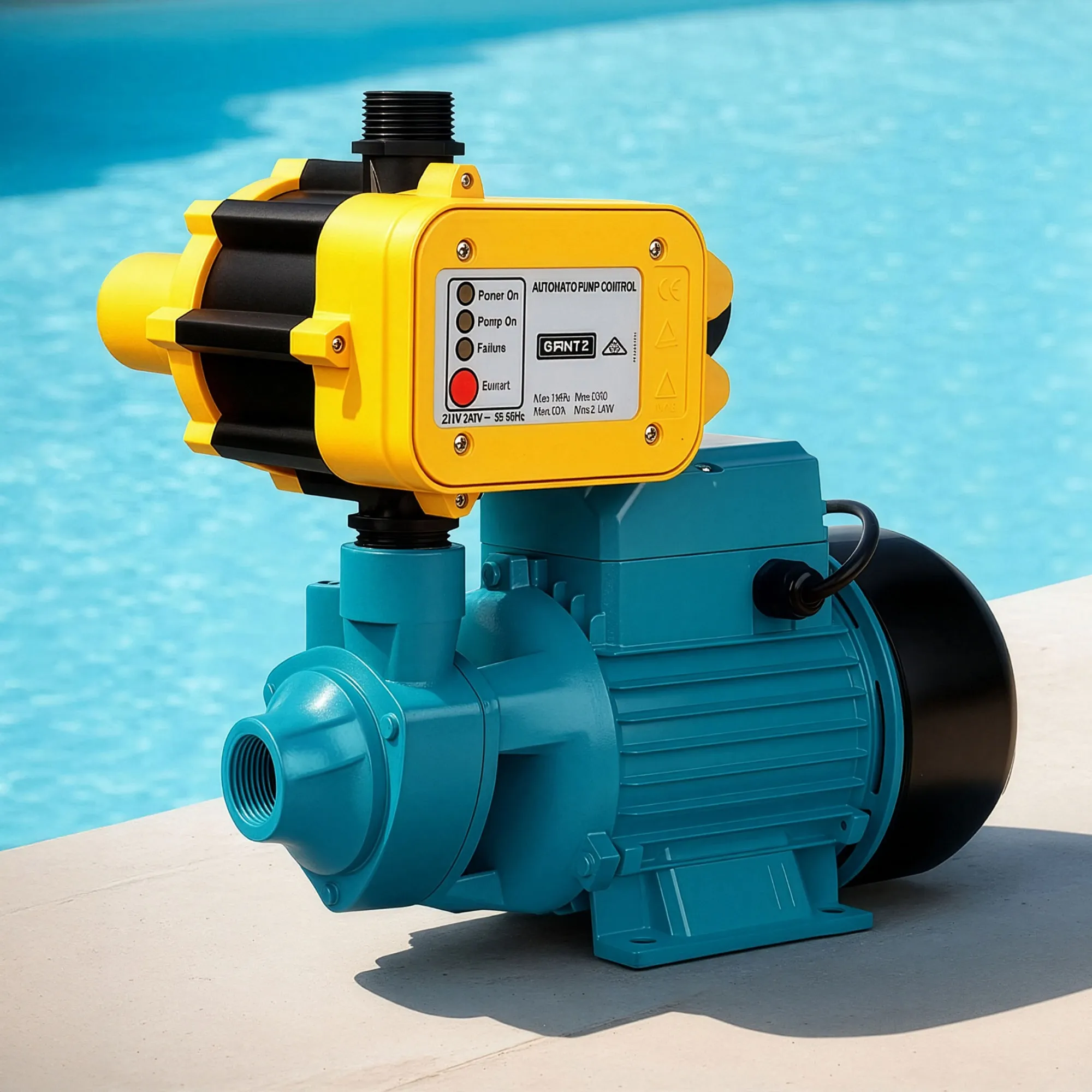 Auto Peripheral Water Pump QB80 750W 3,300L/H 60m Head Garden Irrigation Yellow - Image 2