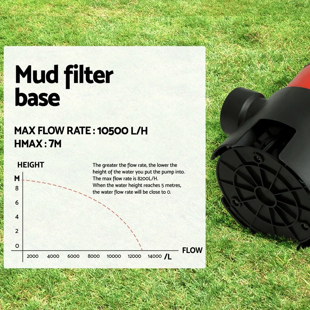 550W Submersible Dirty Water Pump for Swimming Pool, Flood and Pond 10,500L/H 7m Head - Image 9