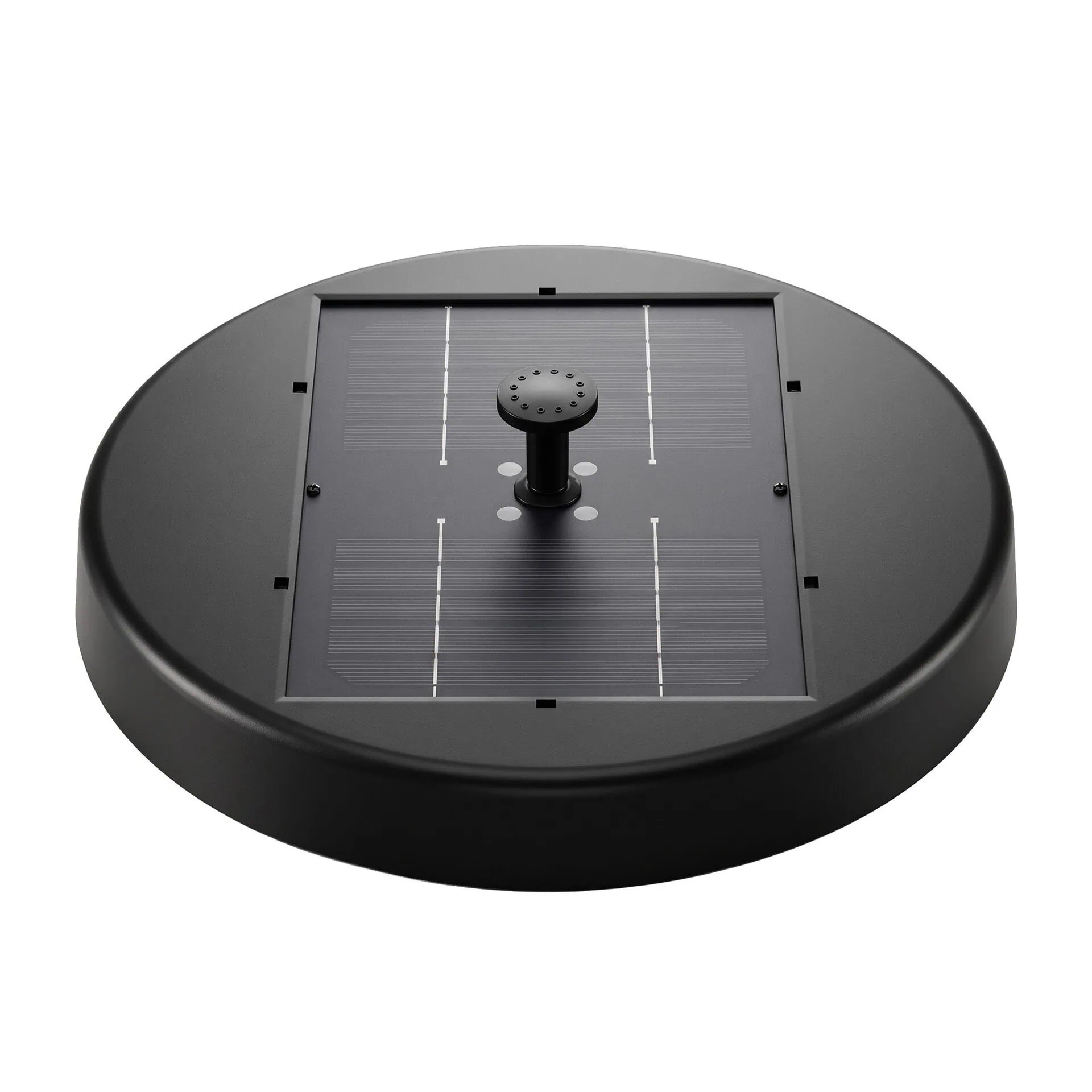 2.5W Solar Fountain Pump with 4 LED Lights, Remote Control & 5 Spray Heads, 250L/h, Black - Image 10