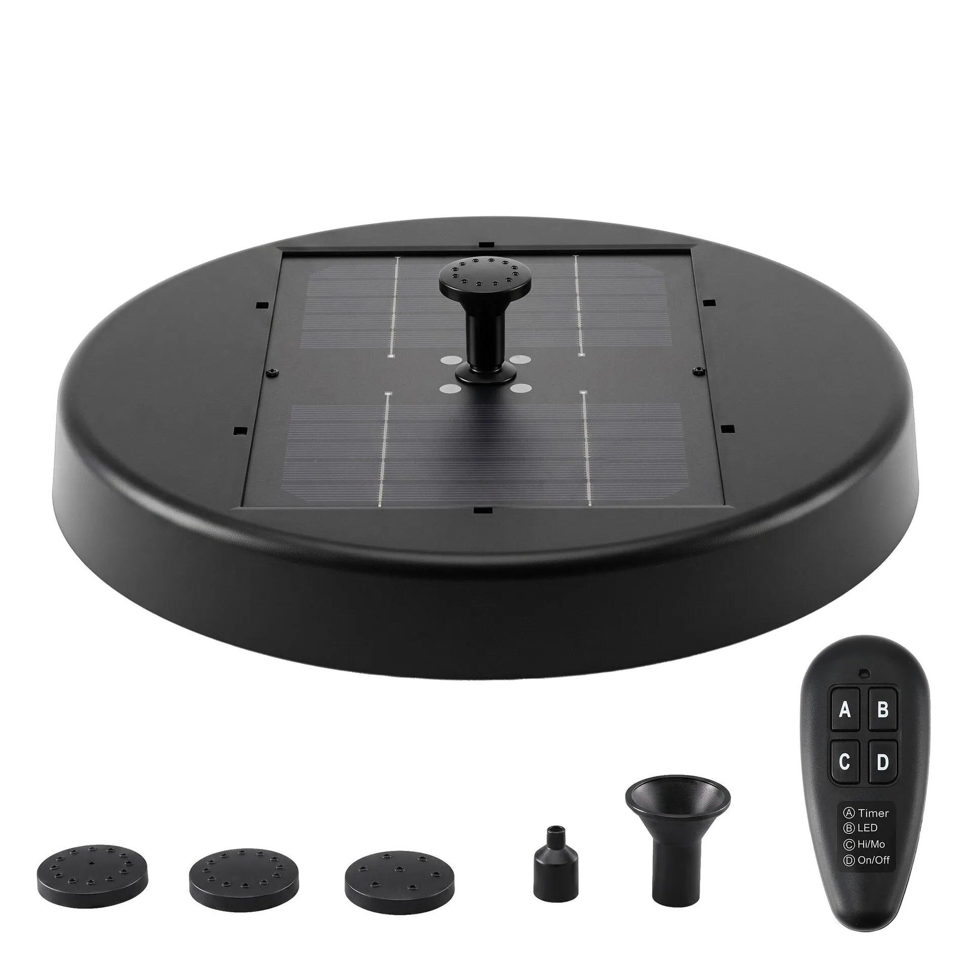 Best Solar Fountain Pump with Remote Control, Amazing 4 LEDs