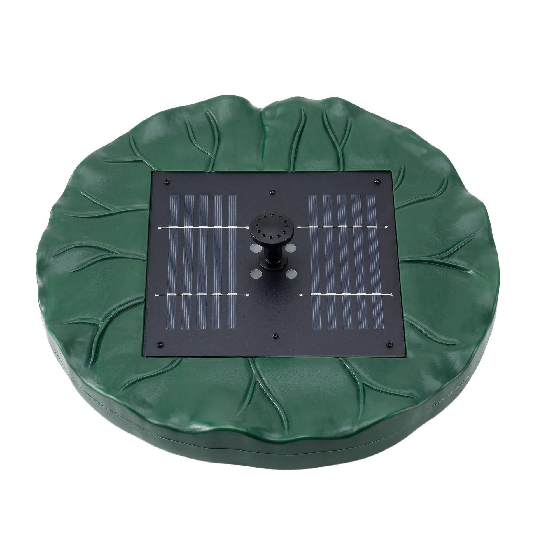 1.2W Solar Fountain Pump with 4 LED Lights, Remote Control & 5 Spray Heads, 150L/h, Green - Image 10